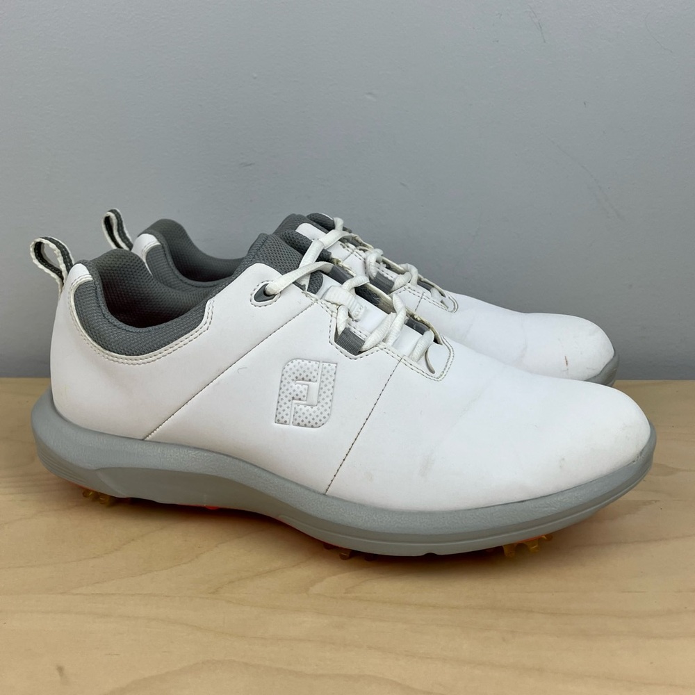 Footjoy Women’s Size 9.0 M E-Comfort White Spiked Golf Shoes 98640 Lace Up
